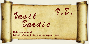 Vasil Dardić vizit kartica